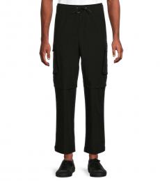 Karl Lagerfeld Black Drawstring Cargo Pants