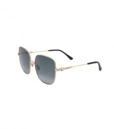 Jimmy Choo Golden Rectangular Sunglasses