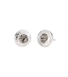 Coach Silver Open Circle Stud Earrings