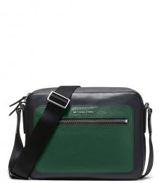 Michael Kors Green Hudson Large Crossbody Bag