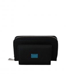 Dolce & Gabbana Black Coin Zipper Wallet
