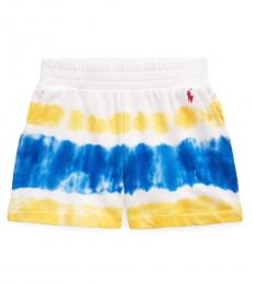 Ralph Lauren Little Girls Fin Royal Tie-Dye Shorts