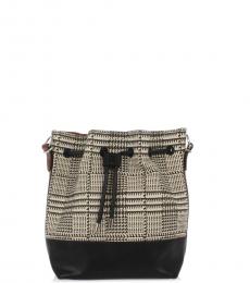Proenza Schouler Black Patterned Small Bucket Bag