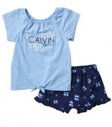 Calvin Klein 2 Piece Top/Shorts Set (Little Girls)
