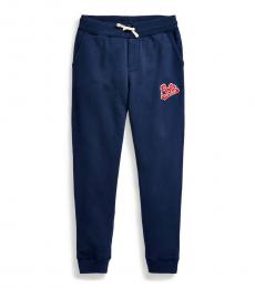 Ralph Lauren Boys Newport Navy Logo-Patch Pants