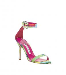Manolo blahnik Multicolor Jeweled Crystal Heels
