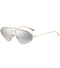 Christian Dior Gold Mirror Aviator Sunglasses