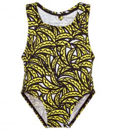 Stella McCartney Baby Girls Black Banana Print Swimsuit