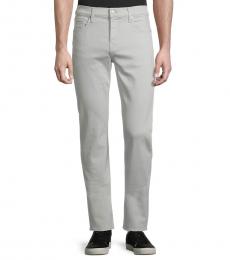7 For All Mankind Light Grey Slimmy Straight-Leg Jeans