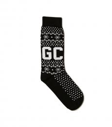 Gcds Black Logo Cotton Socks
