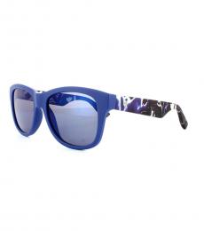 McQ Alexander McQueen Blue Square Sunglasses