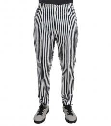 White Striped Casual Pants