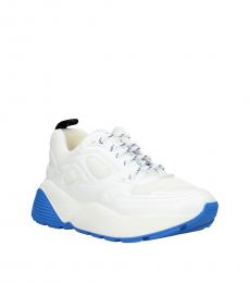 White Blue Sporty Sneakers