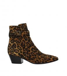 Leopard Print Ankle Boots