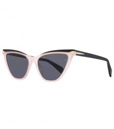 Grey Pink Cat Eye Sunglasses