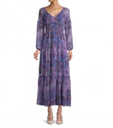 Betsey Johnson Purple Crinkle Chiffon Dress