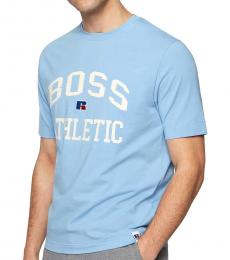 Hugo Boss Light Blue Russell Athletic Relaxed-Fit T-Shirt