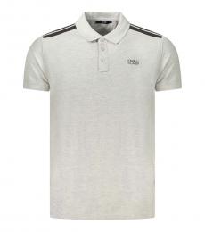 Cavalli Class Grey Short Sleeves Logo Polo
