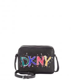 DKNY Black Tilly Paint Small Crossbody Bag