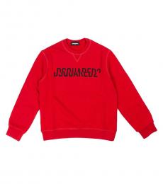 Dsquared2 Little Boys Red Crewneck Sweatshirt
