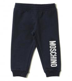 Moschino Baby Girls Blue Logo Jogging Pants