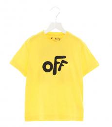 Off-White Boys Yellow Logo T-Shirt
