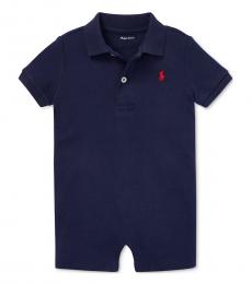 Ralph Lauren Baby Boys French Navy Interlock Polo Shortall