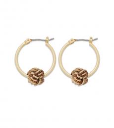 Ralph Lauren Gold Knot Hoop Earrings