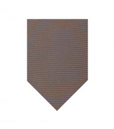 Dolce & Gabbana Grey Neat Striped Pattern Tie