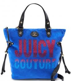 Juicy Couture Royal Blue Logo Medium Tote