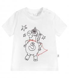 Stella McCartney Baby Boys White Pig Superhero T-Shirt
