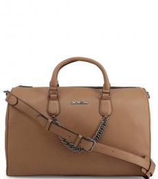 Love Moschino Light Brown Chain Large Satchel