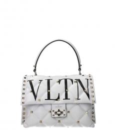 Valentino Garavani White Candystud Small Satchel