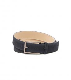Hugo Boss Dark Blue Gavrilo Suede Leather Belt