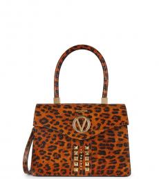 Mario Valentino Leopard Melanie Medium Satchel