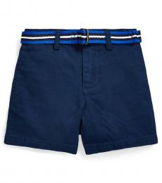 Ralph Lauren Baby Boys Newport Navy Belted Chino Shorts