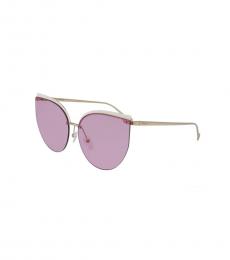Pink-Gold Cat Eye Sunglasses