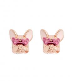 Kate Spade Rose Gold French Bulldog Stud Earrings