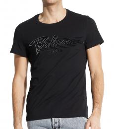 Balmain Black Graphic Logo T-Shirt