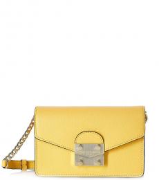 Karl Lagerfeld Yellow Corinne Mini Crossbody Bag