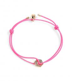 Pink Friendship Bolt Cord Bracelet
