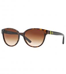 DKNY Tortoise Green Logo Sunglasses