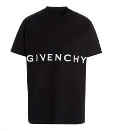 Givenchy Black Front Logo T-Shirt