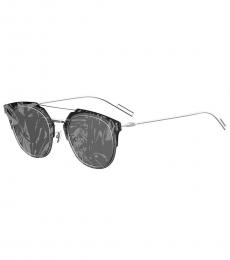 Christian Dior Blue Abstarcted Pattern Round Sunglasses