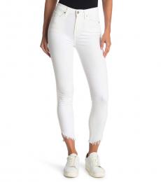 7 For All Mankind White Gwenevere High Waist Ankle Jeans