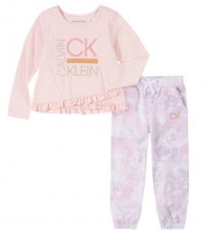 Calvin Klein 2 Piece Top/Leggings Set (Baby Girls)