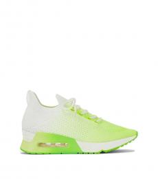 Neon Green White Ashly Sneakers