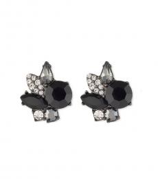 Black Cluster Stud Earrings