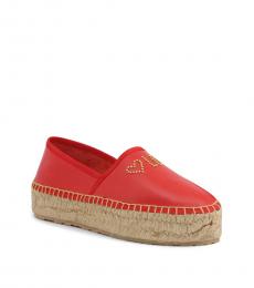 Love Moschino Red Front Logo Espadrilles