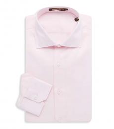 Roberto Cavalli Light Pink Comfort-Fit Solid Dress Shirt